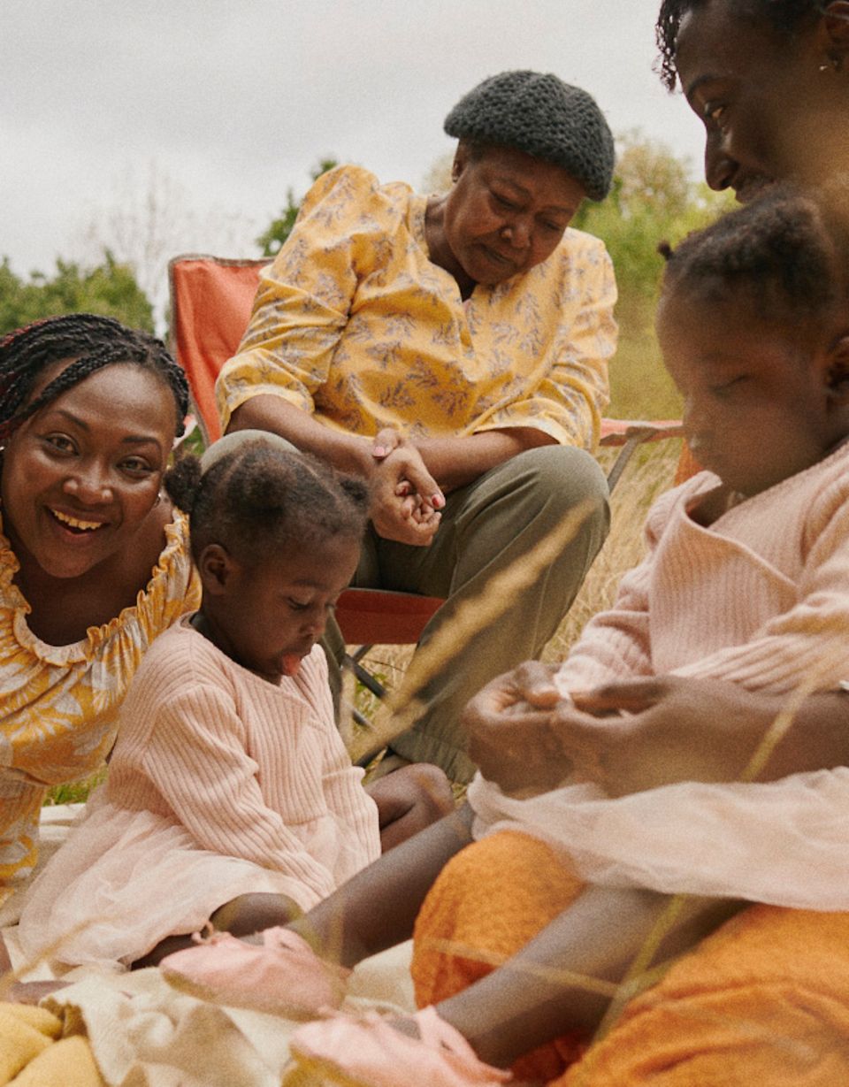 Shot from Pandora's Our Sisterhood series featuring mother Chaneen and family.