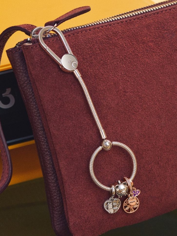 Pandora Moments Charm Key Ring, Pandora Bag Charm Holders