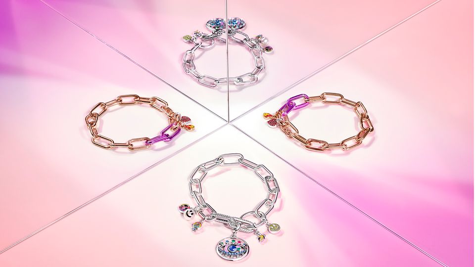 Pandora ME Faceted Star Link Chain Bracelet Gift Set B801992-16