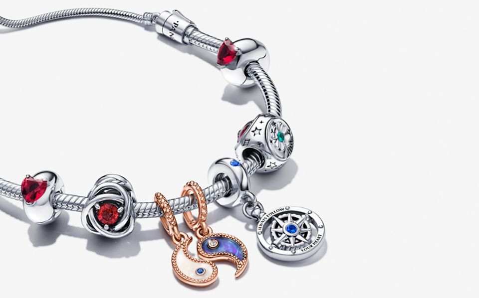 Bracelet with colourful charms