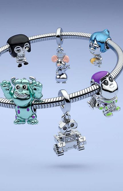 Silberarmband mit Charms aus der Pixar Collection