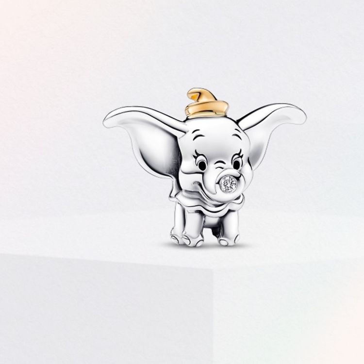 Bild vom Pandora Disney Gold und Silber Dumbo Charm
