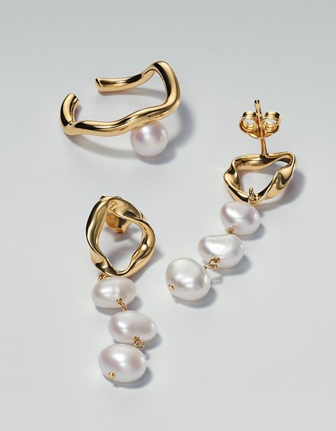 PANDORA ESSENCE gold-plated pearl jewellery