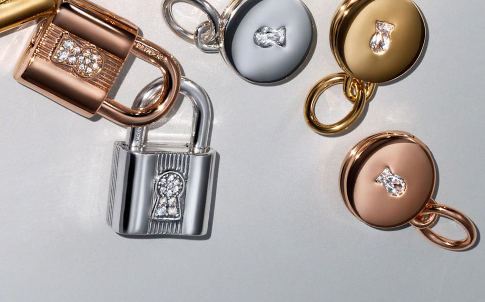 Collection of Valentine's padlock charms from Pandora